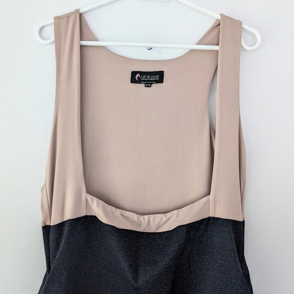 Maternity / Nursing Dark Navy and Cream Bodycon Dress - Lait De Poule Size XL - Picture 4 of 9